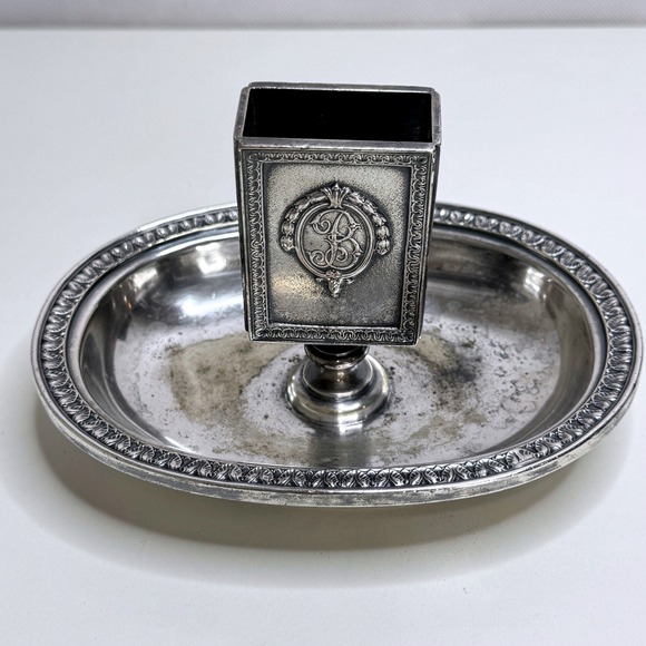 SANTA BARBARA BILTMORE Gorham Silver Soldered Ashtray Matchbox Holder 1928 - Picture 6 of 10
